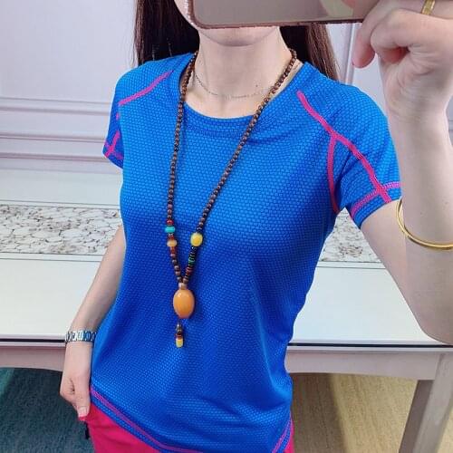 Summer Oversized T-shirt Women Men Quick Dry Ice Silk Breathable Short Sleeve Sport Running Outdoor Camping Hiking Cycling Tops
