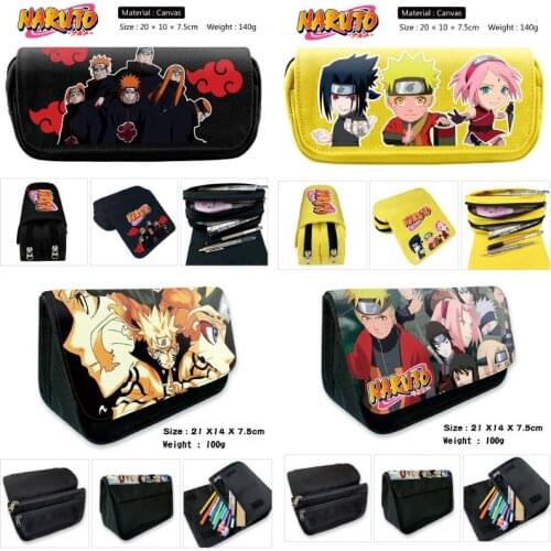 Anime Uzumaki Cosplay Student School Stationery Box Canvas Pen Pencil Case Cosmetic Makeup Bag Gift
