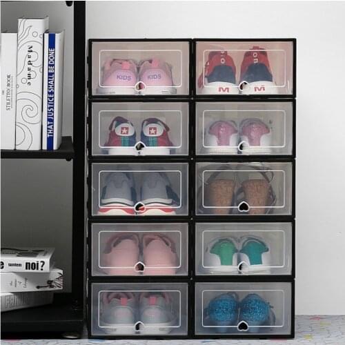 Storage boxesshoesdustproof Shoe Boxes Stackable Box Shoe Organizer Shoebox organizing boxesplastic storage box storage box