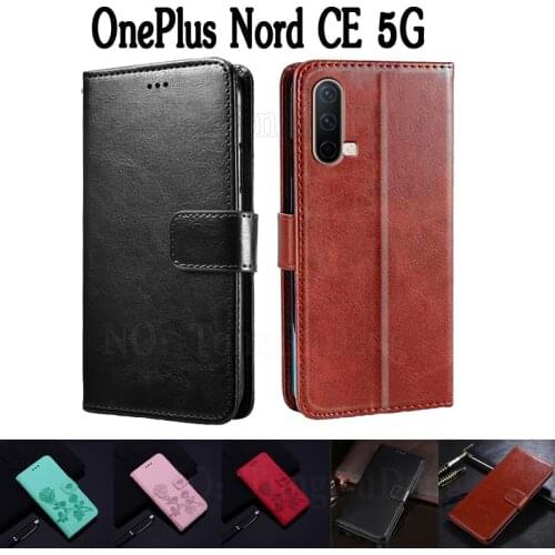 Leather Flip Cover For OnePlus Nord CE Case Etui Wallet Stand Funda Book On One Plus Nord CE 5G Case Magnetic Card Phone Hoesje