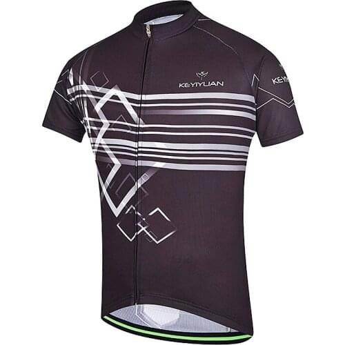 Keyiyuan Summer Quick Dry Breathable Cycling Jersey Short Sleeve Mens Shirt Bicycle Wear Racing Tops Bike Cycling Clothing