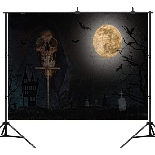 Lyavshi photography background dark blurry cemetery grim Reaper Halloween theme backdrop professional photo studio