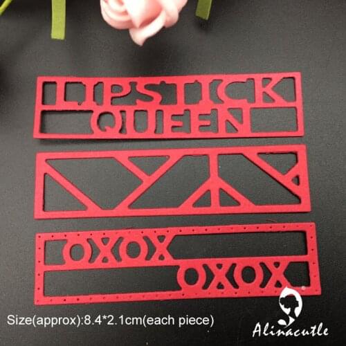 DIE CUT METAL CUTTING DIES cut 3pc rectangle frame XO Alinacraft Scrapbook paper craft album card punch knife art cutter die