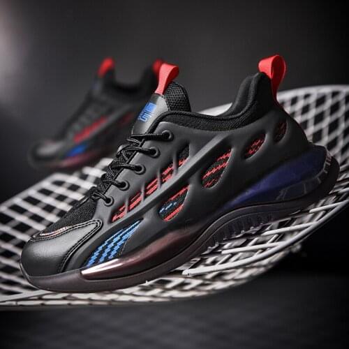 Fashion Men Reflective Running Shoes Breathable Sneakers High Quality Antiskid Damping Jogging Shoe Outdoor All-match Zapatillas