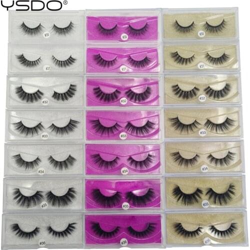 YSDO 1 pair mink lashes natural eyelashes false lashes 100% cruelty free lashes handmade 3d mink eyelashes makeup volume lashes