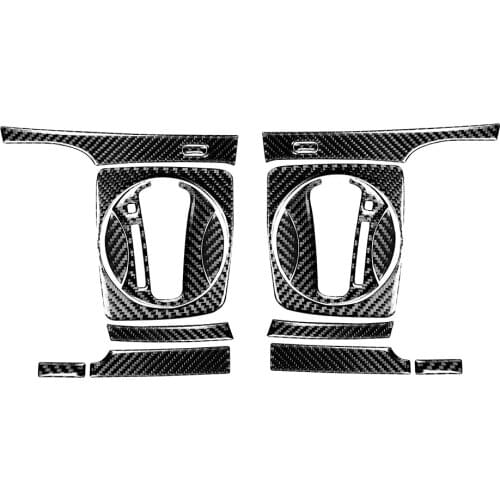 8pcs Carbon Fiber AT Gear Shift Panel Trim for Honda Civic 8th Gen 06-11