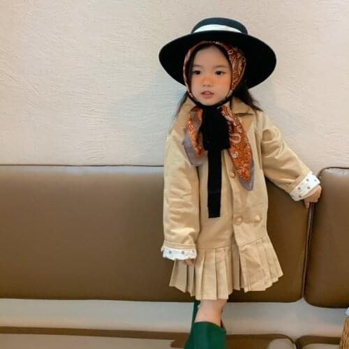 2021 Autumn New Arrival Girls Long Sleeve Coat Kids Korean Design Jackets Kids Coats for Girls