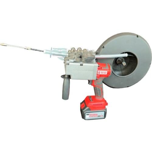 Fully Automatic Lithium Battery Threading Machine 40m/Min Electric Wire Tool Electrician Concealed Tube Fast Threading Device