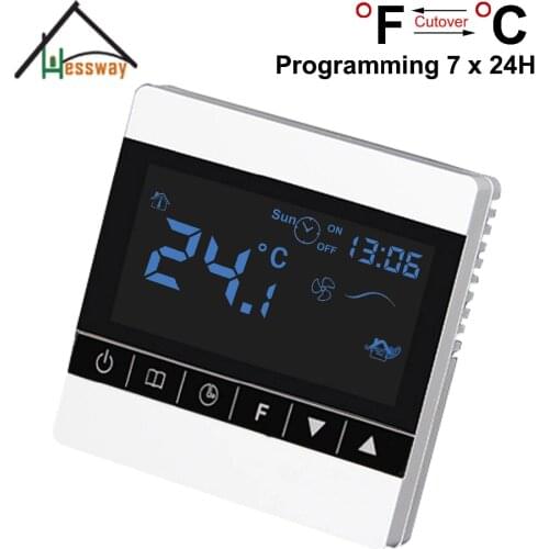 7 * 24 programmable air conditioner thermostat with room temperature controller