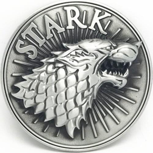 The cowboys of the west belt buckle STARK power Wolf zinc alloy belt buckle for 4.0 STARK