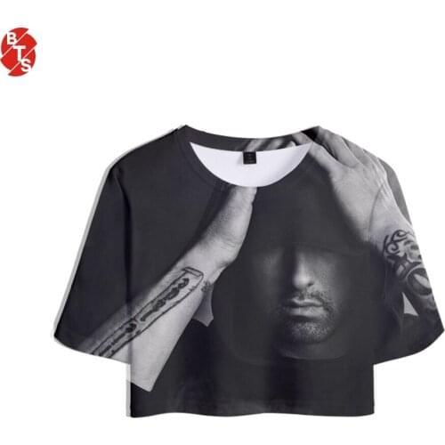EMINEM Famous Rapper 2018 3D Printed Summer Crop Tops Women Hip Hop Short Sleeve Trendy Tshirts EMINEM Casual Girls Sexy Clothes