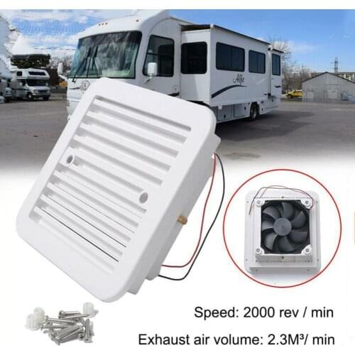 Exhaust Ventilation Fan Side Air Vent Caravan Motorhome RV Camper Van White Fan Ventilation Kitchen Bathroom Toilet Small Air