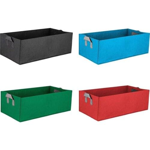 1pcs Fabric Raised Garden Bed Square Garden Flower Grow Bag Vegetable Planting Bag Planter Pot with Handles for Plants