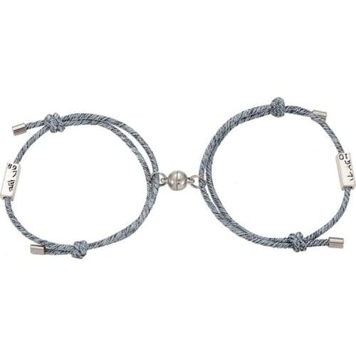 11 Styles Couple Bracelets Magnets Attract Each Other Lover Friendship Gift Personality Men and Women Charm Bracelet Jewelry