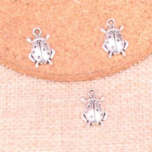 35pcs Beetle Bug Charms Metal Pendants for Bracelet and Necklace Jewelry DIY Handmade 17*11mm