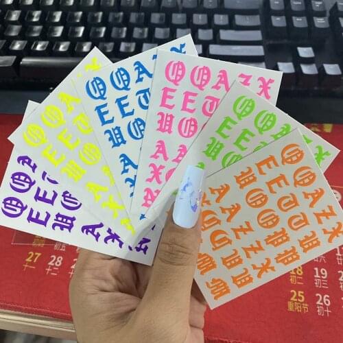 6pcs/lot 2020 NEW Designs English Number Nail Decals 6 Styles (Numbers) Holographic /Neon 3D nail art Sticker ,TY3554-576hg