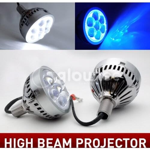2pcs Car LED Projector Lens 3.0 inch For High Beam Light With Devil Eye D-RL H1 H7 9005 9006 LED Headlight Light Lens Q45 Style