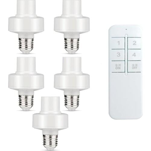 1/2/3/5 * E27 Lamp Holder Wireless Remote Control Light Lamp Base ON/off Switch Socket Holder 40M Range RC Smart Device 100~240V