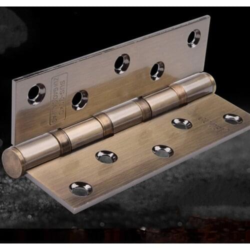 Home High Quality Stainless Steel 5 Inch Hinges Thicken Silent Hinge Cupboard Door Connector Furniture Hardware Accessories