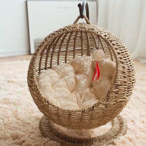 Summer Cat House Cat Litter Semi-closed Opening Four Seasons Universal Rattan Pet Cat Cat Bed House Cat Hanging Basket