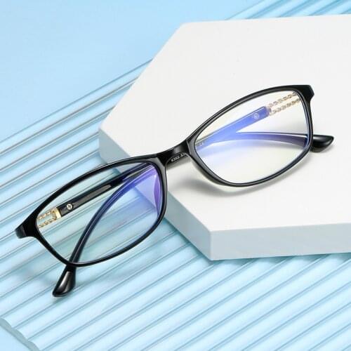 Elbru Small Frame Anti-blue Light Optical Glasses For Men Women Fashion Computer Glasses Retro Square Black Glasses Frame
