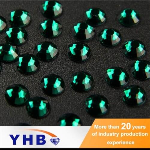 Hot Sale YHB Emerald 114 Hotfix Flatback Rhinestone Lead Free Eco-Friendly For DIY Shoes Suitcases Handicrafts And Clothing