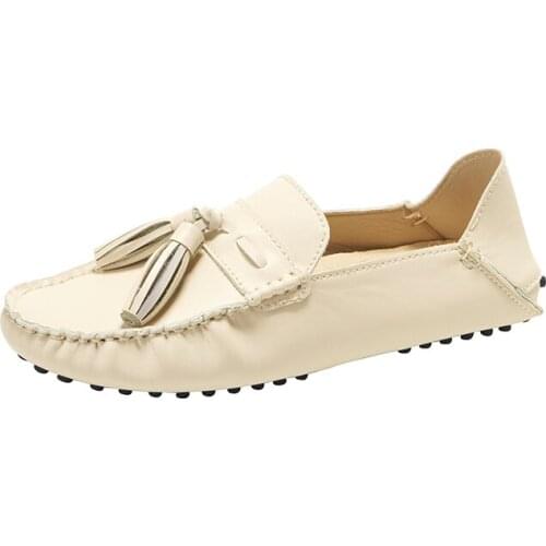 Fringe bean shoes 2020 new ladies spring/summer maternity flat shoes fashion two wear mom single shoes