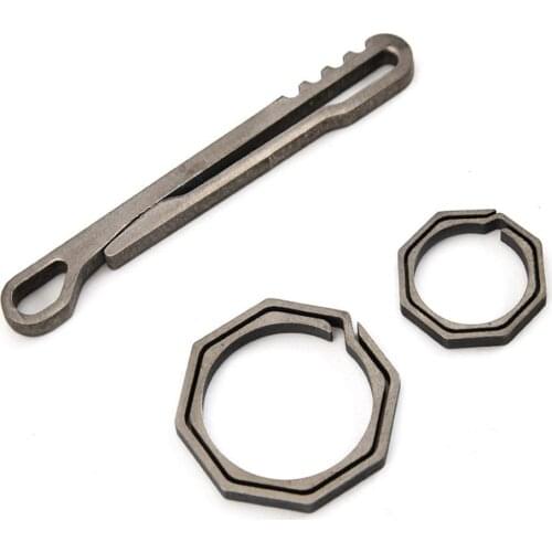 Multifunction Titanium Ti Clip Multi Buckle Keyring Ring Key TC4 Hike Bottle Opener Outdoor Camp 1pc Keychain EDC Belt S7Q4