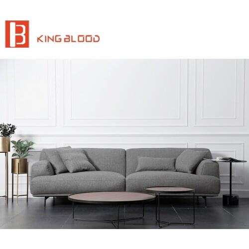 Lazy boy style cotton linen fabric material sectional sofa set