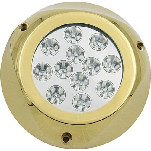 DY-UD145 120W 24VDC Surface Mounted Bronze Housing Yacht Fishing Dock Deck Marine White Blue RGB RGBW Boat LED Underwater Light