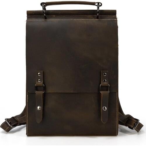 Luxury School Backpack Genuine Leather Backpacks For Laptop Men Women Travel Teenage Student Backpack Bag Male Bagpack Mochila