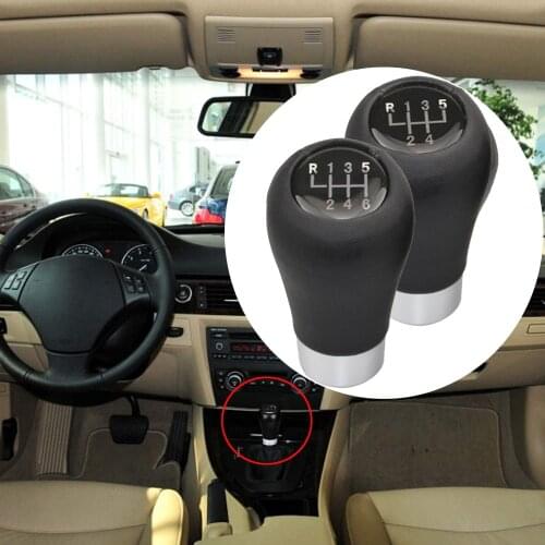 AUTO GEAR KNOB MT LEATHER CAR SHIFTER HANDBALL FOR BMW 1 3 5 E30 E32 E34 E36 E38 E39 E46 E53 E60 E63 E83 E84 E87 E90 5 6 SPEED