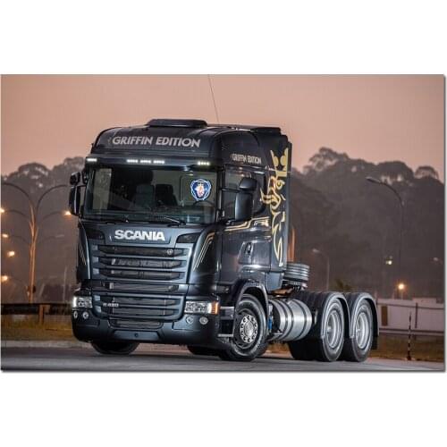 Scania R480 Truck Posters Canvas Cloth Fabric Prints DIY Framed Paintings Wall Art Picture for Living Room
