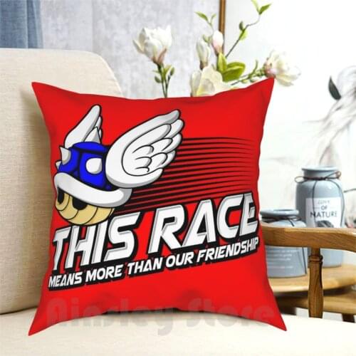 Blue Shell Betrayal Pillow Case Printed Home Soft DIY Pillow cover Super Kart Video Games Nintendo Blue Shell Switch 64