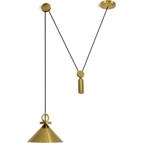 Modern DIY hanging lamp gold pendant light restaurant bar dining table lift suspension lamp nordic simple lighting fixture