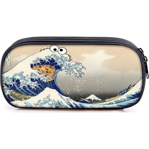 Funny Mona Lisa / Starry Night Cosmetic Case Pencil Bag Van Gogh Michelangelo Da Vinci Art Kids Pencil Bags School Supplies