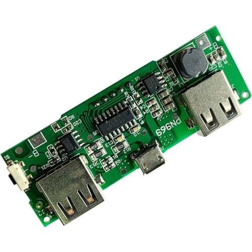 LED Dual USB5V 2.4A 2A 1A Micro/Type-C/USB Input Power Bank 18650 Battery Charger Board Module with Display Screen