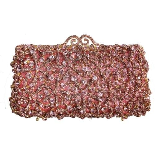 XIYUAN Women new Design crystal diamond Clutches Evening bags Fashion Lady Handbag Metal Clutch Bag Cross Body bags Evening Bag