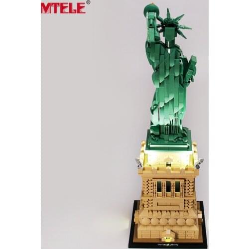 MTELE Brand LED Light Up Kit For Architecture Statue of Liberty Compatile With 21042 (NOT Include The Model)