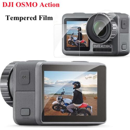 Tempered Film Screen Protector for DJI OSMO Action Camera Tempered Glass for Front & Rear Screen & Lens Screen
