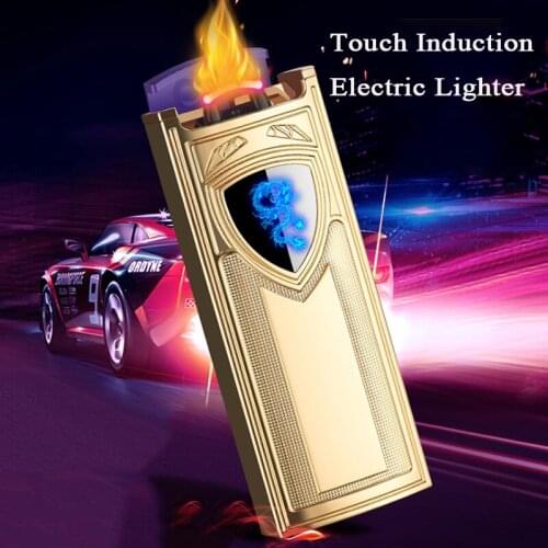 USB Charging Arc Touch Sensor Lighter Metal Windproof Fashion Sports Car Shape Cool Mens Gift Cigar Accessories