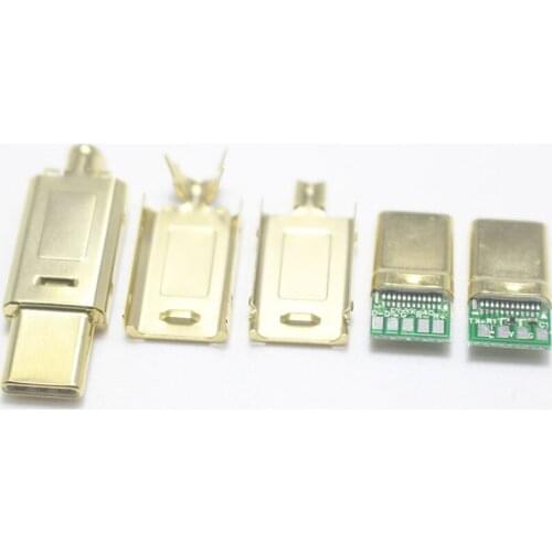 1pcs 9Pin USB Type C Plug USB 3.0 jack Fast Charge for Samsung S9 Type-C Mobile Phone Charging Wire USB C Cable for Xiaomi C265