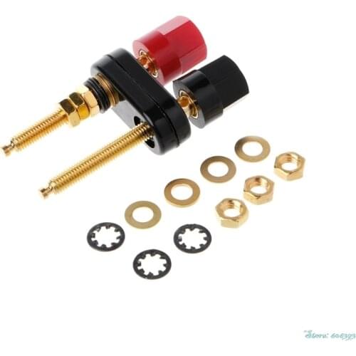 1PC Gold Plated Banana Plug Connector Speaker Amplifier Extended Terminal Binding Post