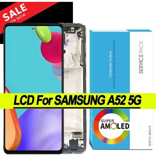 100% Original 6.5'' AMOLED Display for Samsung Galaxy A52 5G A526 A526F A526F/DS LCD Touch Screen Digitizer Repair Parts