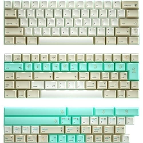 153 Keys Keycaps DSA Height PBT Keycaps Set For 60% 70% 80% Custom Mechanical Gaming Keyboard Mac - Retro Elegant Style