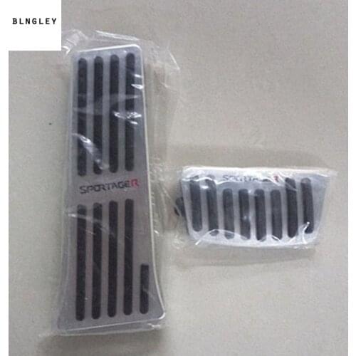 2pcs/lot non-punching AT Accelerator brake Foot Rest Pedal Pad Sticker Accessories for 2010-2016 KIA Sportage SL MK3