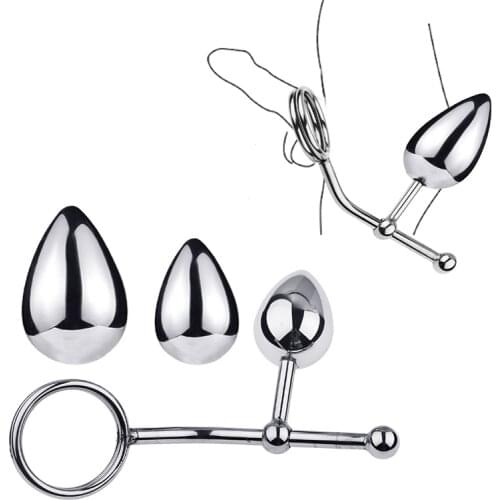 3 Styles Metal Cock Rings Anal Hook Adjustable Move Prostate Anal Massager Anal Plug Dilator Gay Butt Plug Sex Toys For Men 18