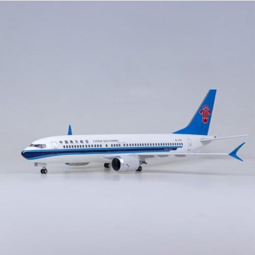 47CM 1/85 Airplane 737MAX B737 MAX Aircraft China Southern Airline W Light and Wheel Diecast Plastic Resin Plane Model Toys Show