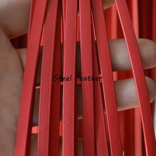 5*1m/lot Approx 5.2*2mm red flat leather cords straps strings ropes for necklace jewelry bracelets making cords diy cords
