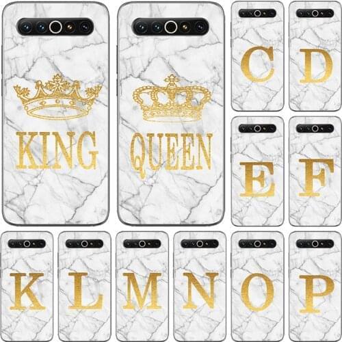 Phone Case for Meizu 17 16 16S 15 Pro Plus Lite White Marble Golden English Letter Fashion Name Back Cover Shell Fundas